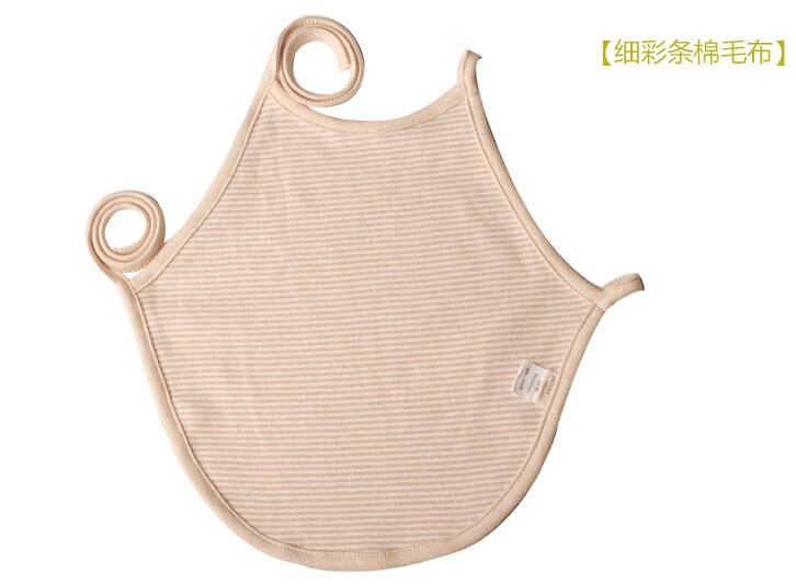 浅棕白条双面布