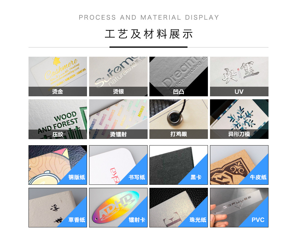 工艺及材料展示