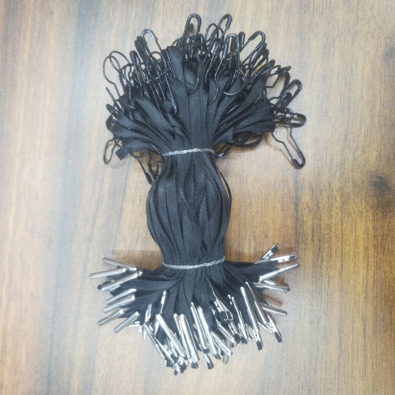 黑色缎带黑色葫芦别针银色扣针