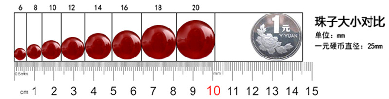 珠子大小