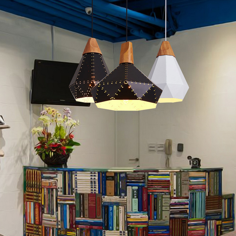 铁艺木头镂空吊灯02