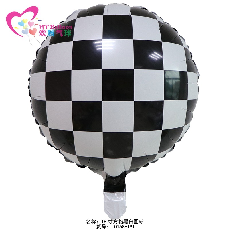 18寸圆形，方格黑白