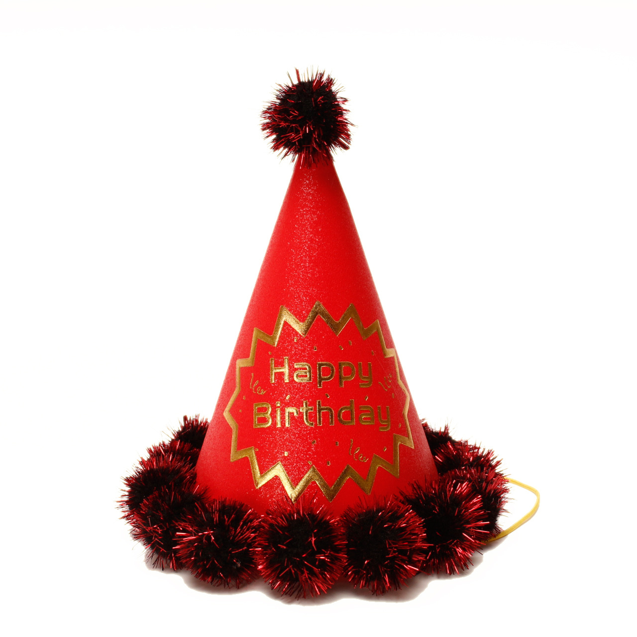 20公分烫金帽红