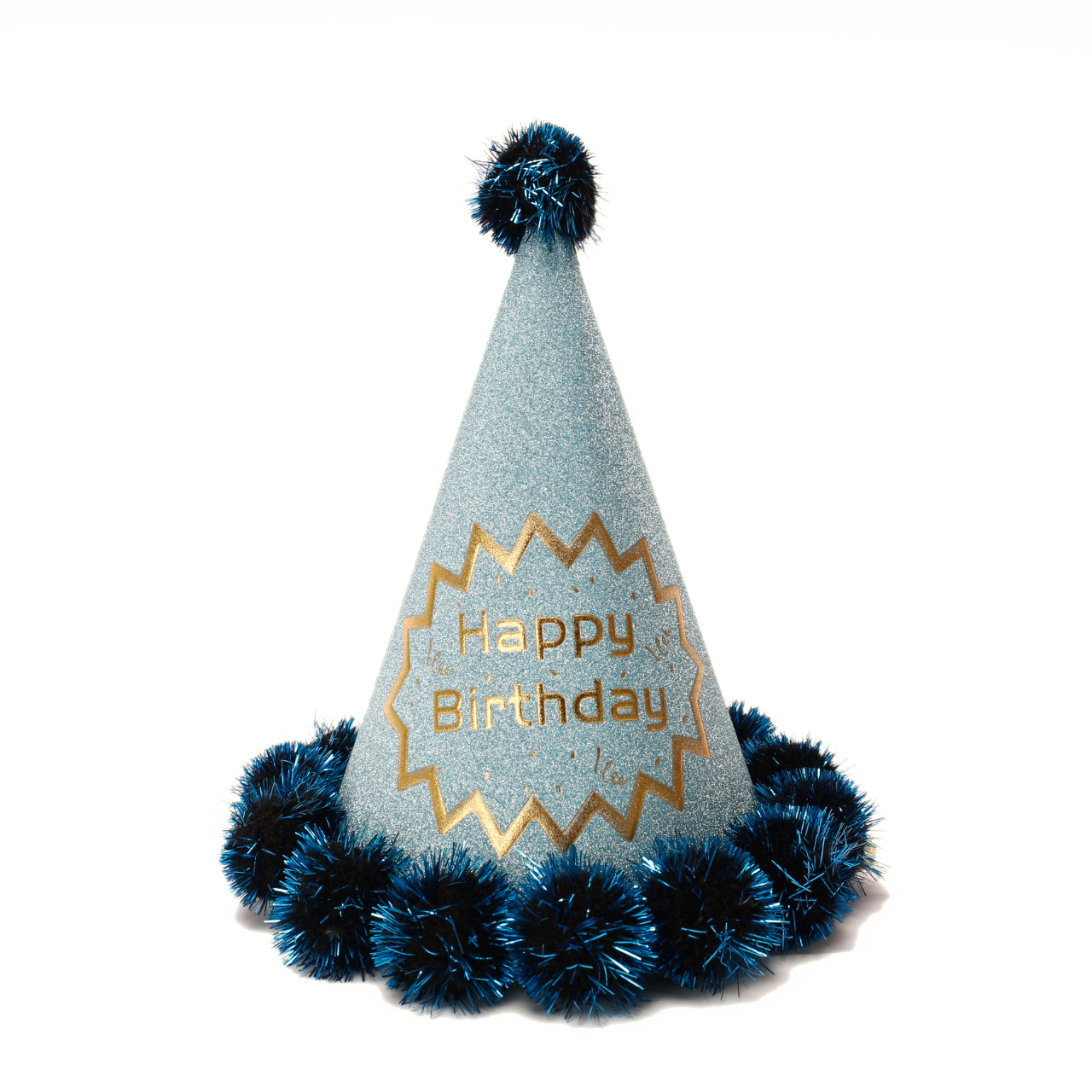 20公分烫金帽蓝