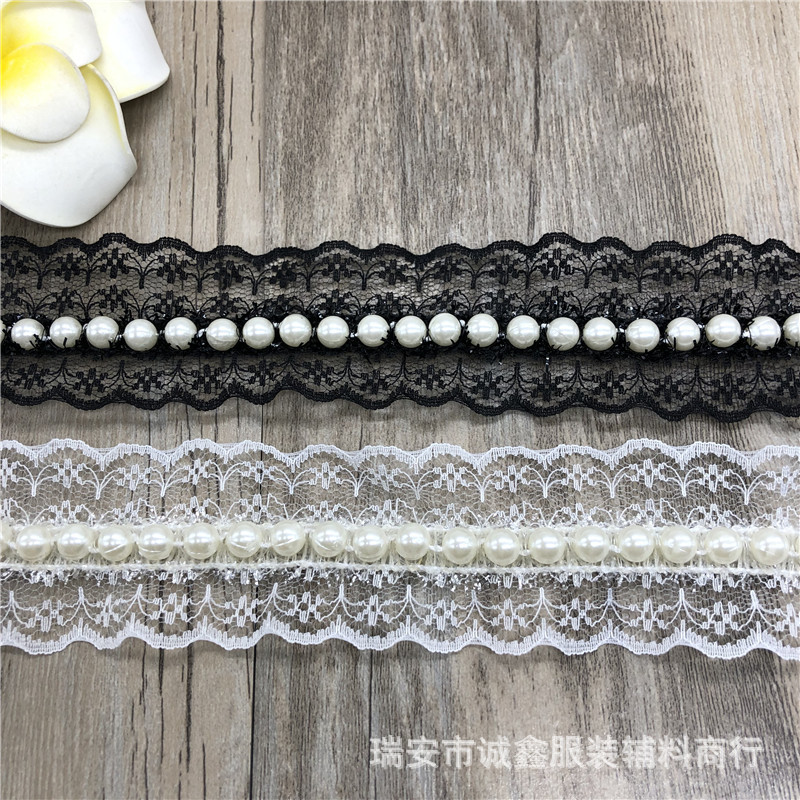 蕾丝钉珠