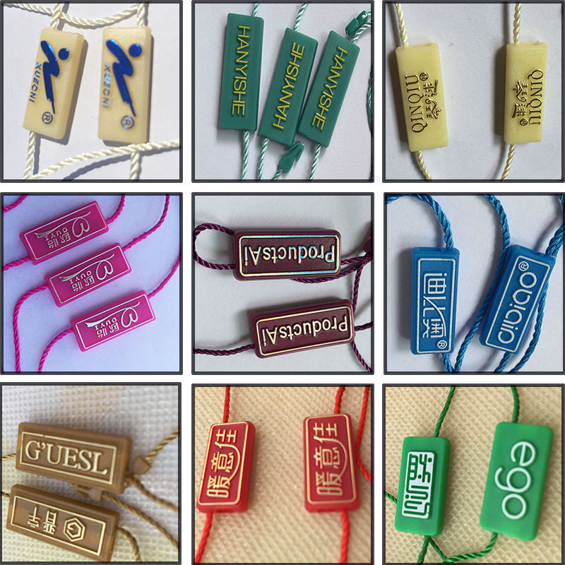 腾龙制料长方形塑料吊粒 服装吊绳吊粒