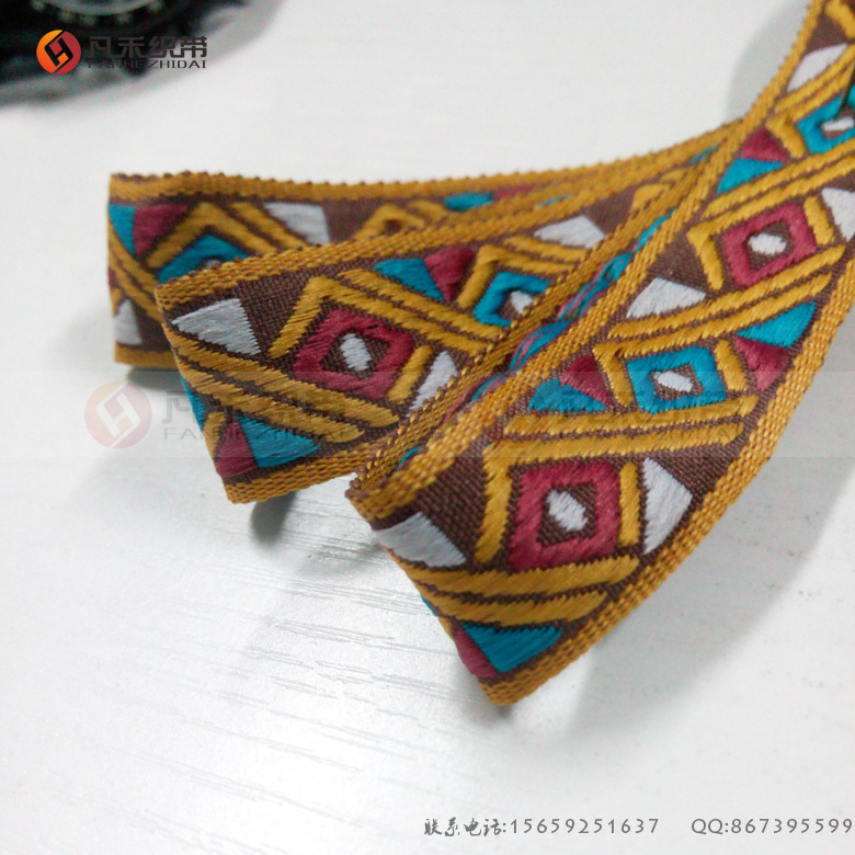 提花带/民族提花带/电脑提花织带/涤纶提花带